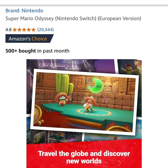 NWT/Unopened Nintendo Switch Super Mario Odyssey Game - Picture 3 of 7